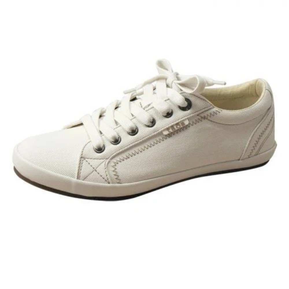 Taos Star‎ White Canvas Sneakers size 9.5 travel walking arch support beachy